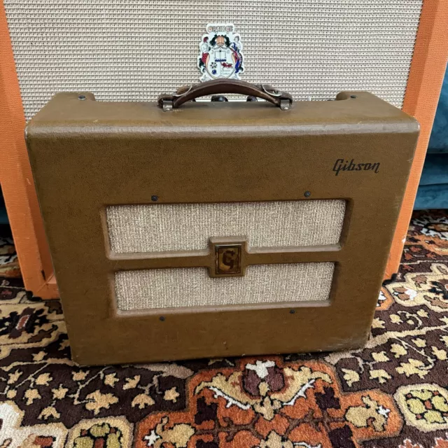 Vintage 1950er Gibson GA20 65w braun USA Ventilverstärker Combo mit Jensen P12R