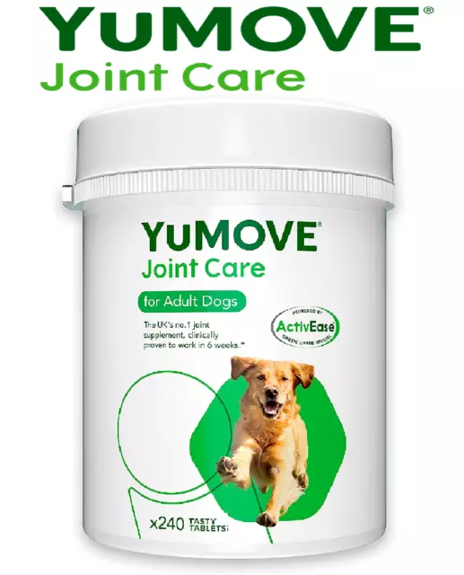 Lintbells YuMOVE Adult Dog Joint Supplement for Stiff Older Dogs 240 Tablets UK