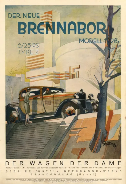Brennabor Modell 1928 Type C XL Reklame 1928 v Bernd Reuters * in Berlin Werbung