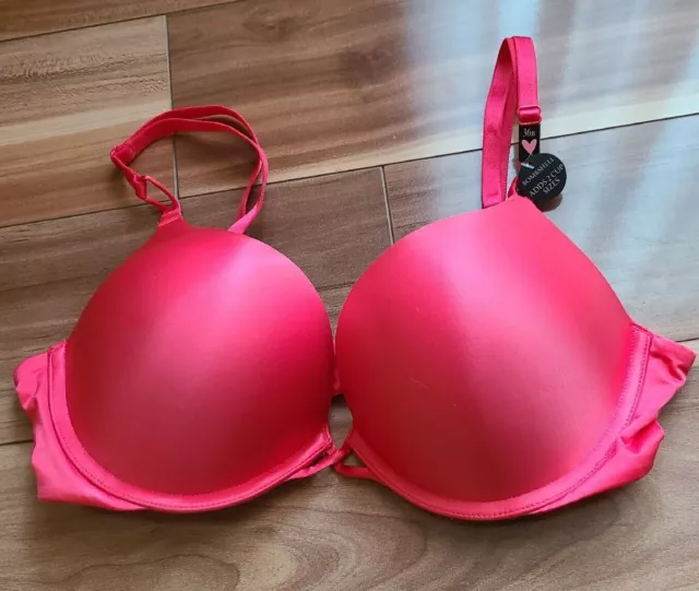 VICTORIA SECRET BOMBSHELL BRA ADD 2 CUP PLUNGE Super Push UP NEW Shine Strap