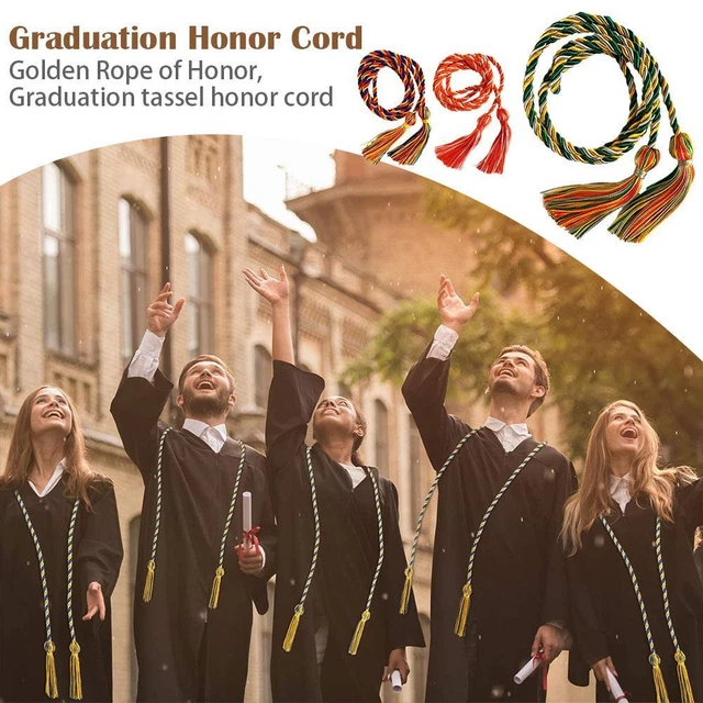 170CM Graduation Cords Tassels Cord Honor Cords with Gift Tassel J7H0