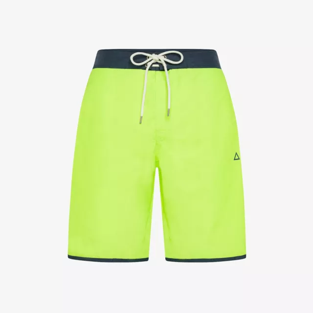 SUN68 Man Boxer Shorts Sea Art. H33106 Mod. Swim Pant Long - Blue & Yellow Fluo