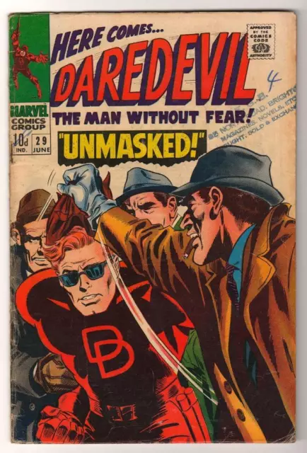 MARVEL Comics DAREDEVIL CENT COPY VOL 1 Issue 29 VG 1967