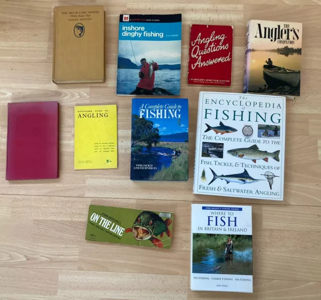 JOB LOT FISHING Books (10 No) Lake,Fly Coarse Sea,Kingfisher