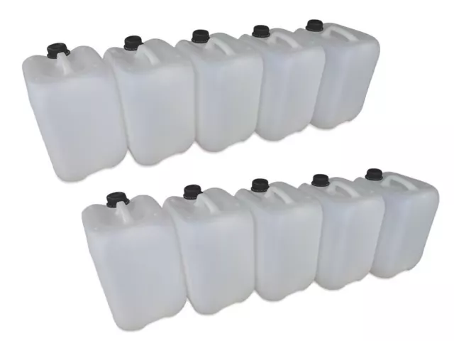 10 Stück 10 Liter 10 L Kanister natur Campingkanister Wasserkanister NEU DIN45