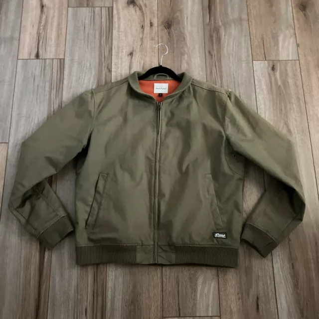 Deus Ex Machina XL Bomber Jacket Garth Forest Olive Green Men's