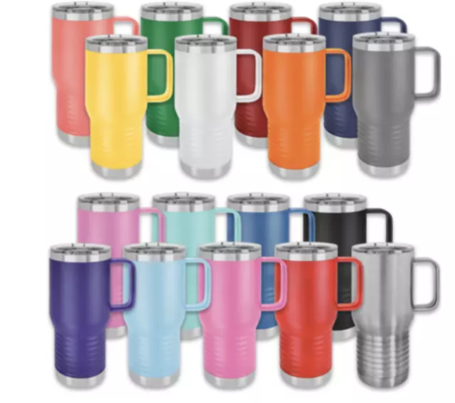 20 oz. Stainless Steel Travel Mug Tumbler, Hot & Cold, Coffee Cup, Work-Car-Home