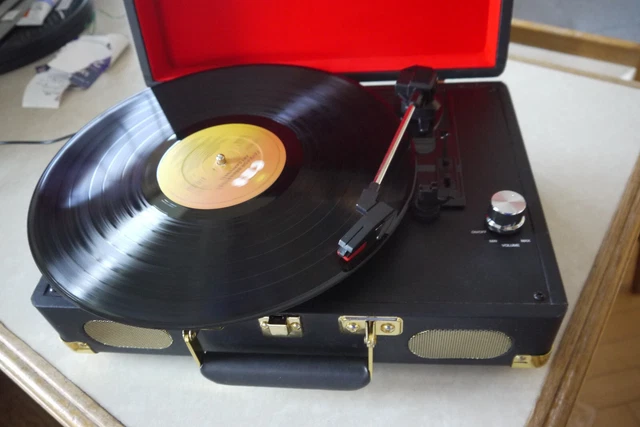 GPO Soho Portable Briefcase Record Player Turntable Vinyl faulty
