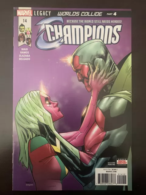 Champions #14 2nd Print RARE Low Print Run HTF High Grade Marvel Comics MCU
