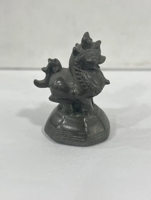 Vintage Dragon Rooster Duck Asia Antique Opium Weight  Bronze China 2.9 OZ
