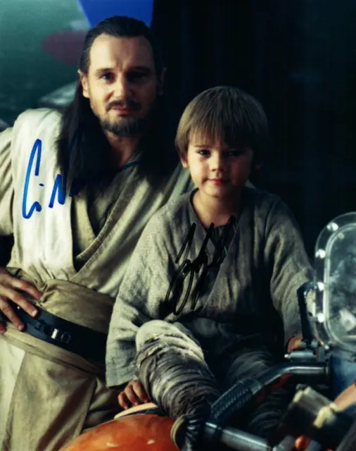 Jake Lloyd Liam Neeson signed 8x10 Photo Picture autographed with COA