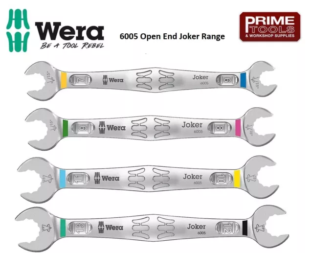 Wera 6005 Joker Metric Double Open-Ended Spanner/Wrench & Set 6 - 13mm