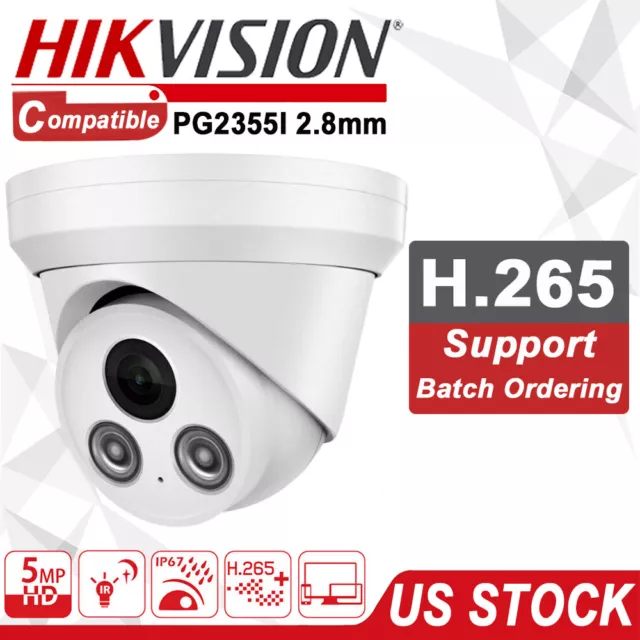 HIKVISION COMPATIBLE 5MP Builtin MIC POE Plug&Play IP Camera CCTV