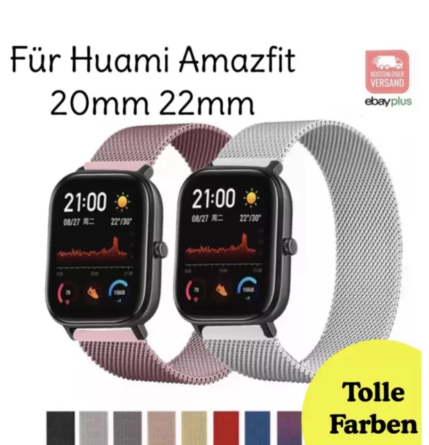 Für AMAZFIT Uhr Armband Milanese 20mm 22mm Metall Loop✅ Smartwatch Ersatzarmband