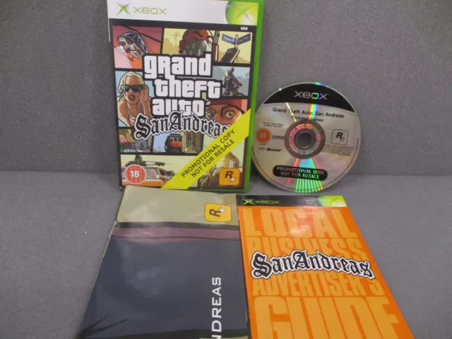 Rare Grand Theft Auto San Andreas Promo Disc Og Xbox Game Very Clean Promo Disc