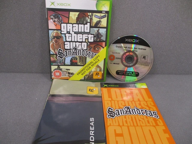 RARE GRAND THEFT Auto San Andreas Promo Disc Og Xbox Game Very Clean ...
