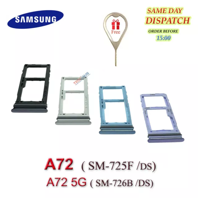 Sim Karten Halter Card Tray SD Slot Fach für Samsung Galaxy A72 / SM-A725F