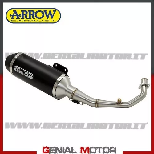 Echappement Complete Arrow Urban Aluminium Noir Piaggio Mp3 500 Lt 2014 > 2016