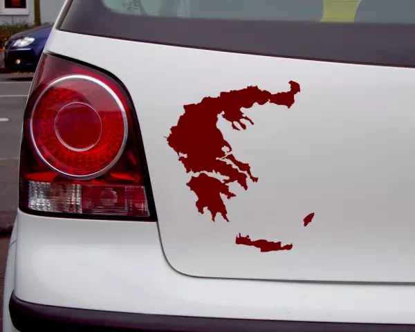 Samunshi  Griechenland Aufkleber   25 Farben 8 Größen Autoaufkleber Sticker