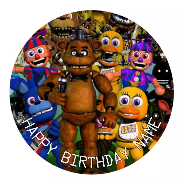 Fnaf World 2 Edible Birthday Cake Topper