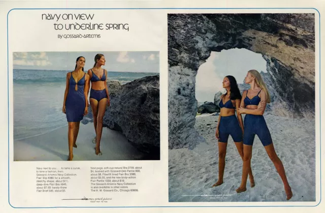 NAVY ON VIEW to underline spring - Gossard-Artemis Bra & Girdle ad 1971 ...