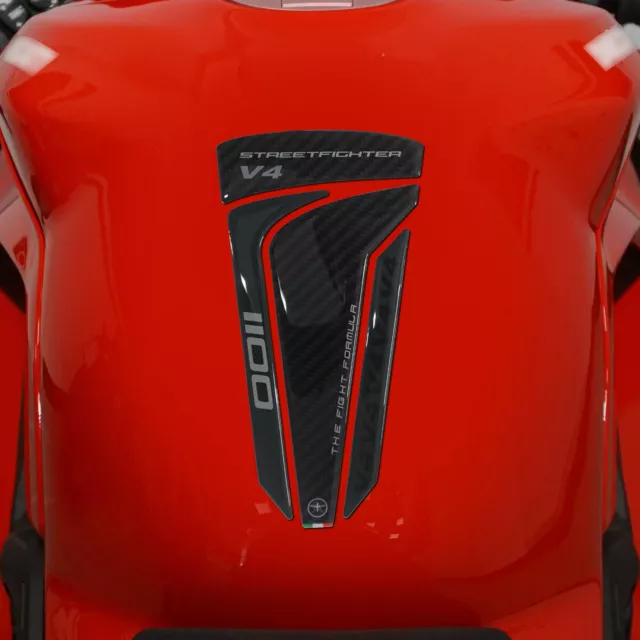 Adesivo Gel 3D Paraserbatoio moto compatibile con Ducati Streetfighter V4 2023