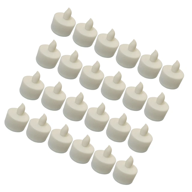 24X Luz de vela electrónica LED sin llama Luces de té LED para Cumpleaños Vacaciones QT