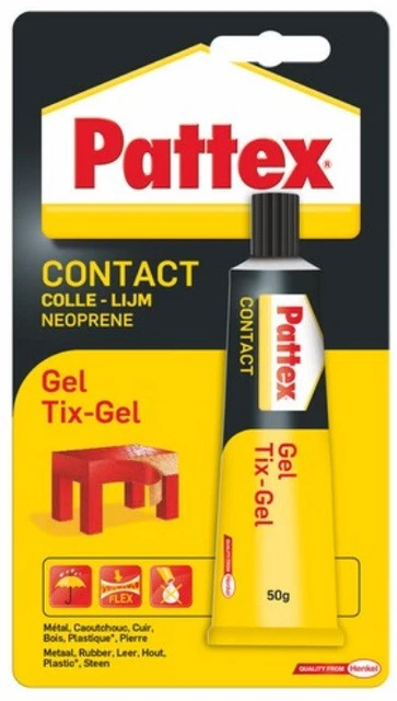 Pegar Contacto Con Gel 50Gr Montaje Chapado para Todo Materiales Pattex