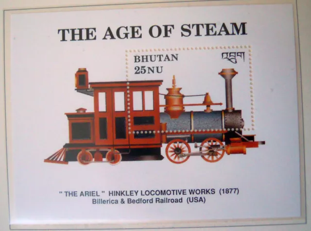 Eisenbahn   /  The Ariel Hinkley Lokomotive  /  Bhutan    Block   /  Postfrisch