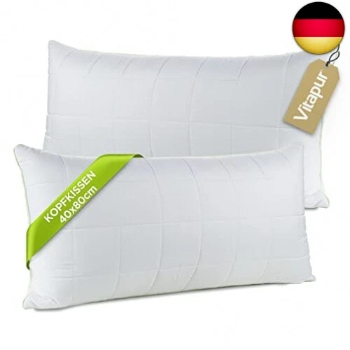Vitapur Kopfkissen 40x80 cm, 2er-Set Base+ | Verstellbares Kissen| Für alle
