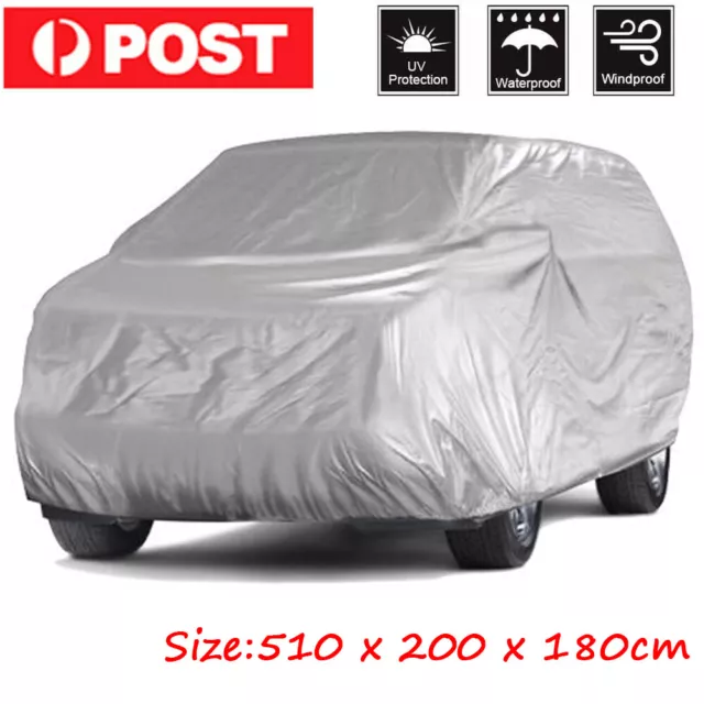 Heavy Duty Dustproof Full Car Cover UV Water Snow Protection Outdoor Breathable