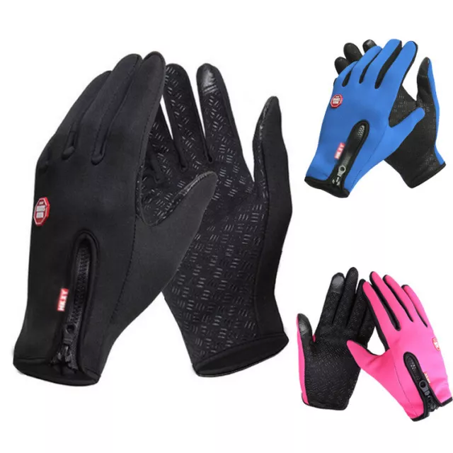 Winter Handschuhe Herren Damen Fahrradhandschuhe Touchscreen Thermo Windproof DE 2