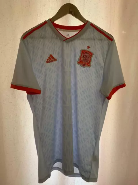 Spain National Team 2018/2020 Away Football Shirt Jersey Camiseta Size L Adidas