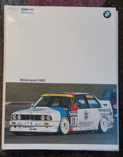 Pressemappe BMW Motorsport 1992 RARITÄT guter Zustand