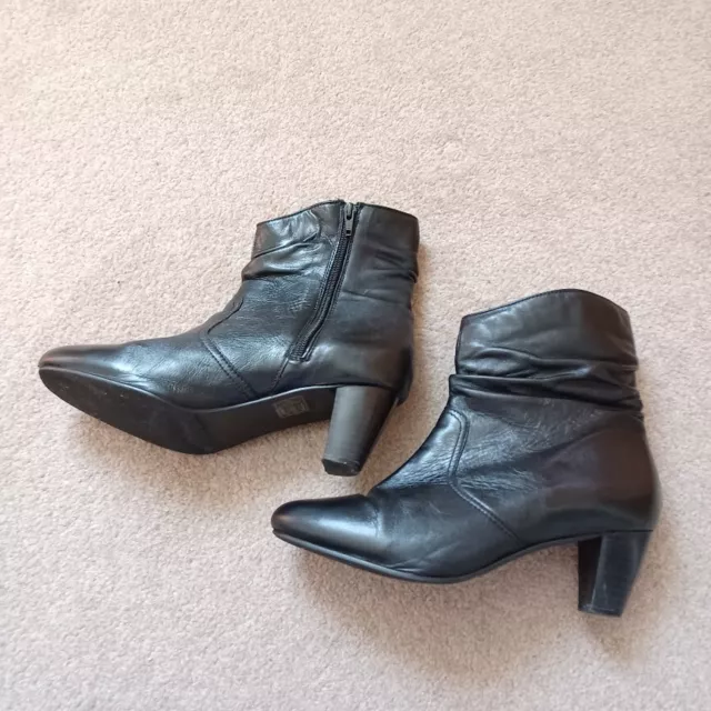 Cute black on sale leather booties