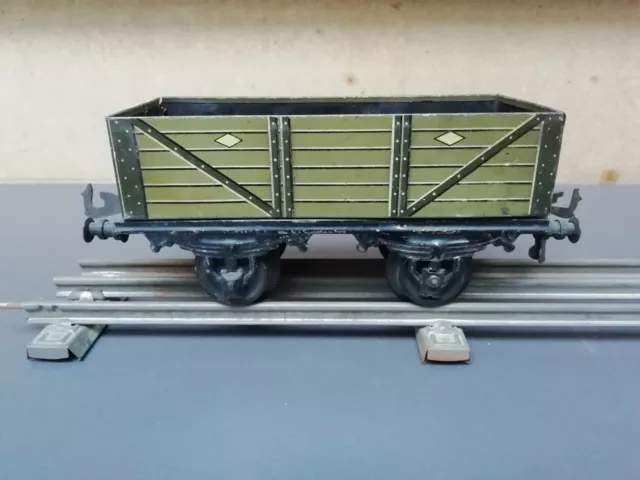 Wagon Tombereau Bing échelle 1 - 12 Cm - Tôle Début XXe - Rare Occasion