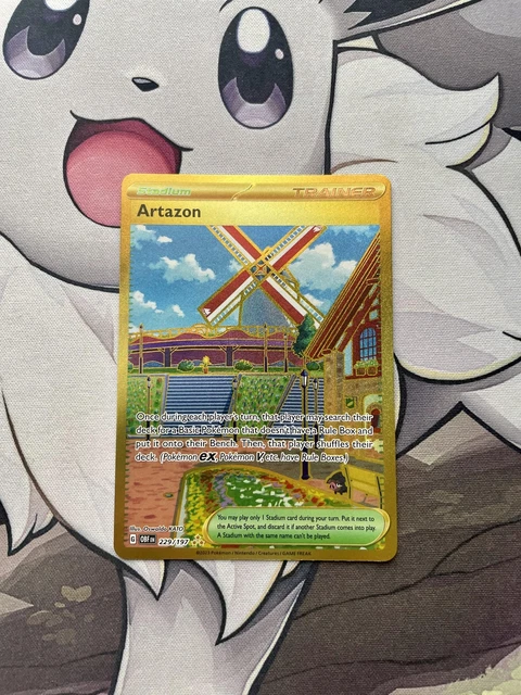 golden artazon pokemon card Artazon Gold 229/197 Obsidian Flames Pokémon Card main image 0