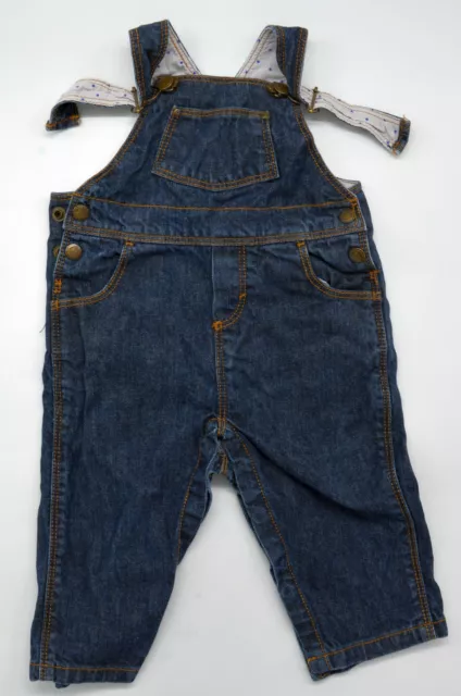 Original Bebé Vaqueros Peto De Petit Bateau Talla 6M