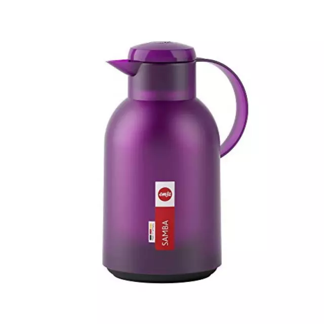 (TG. 1,5 L) Emsa N4011800 Thermos, Plastica, Semitrasparente, Melanzana - NUOVO