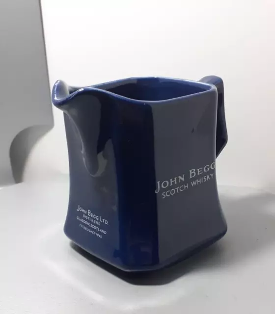 John Begg Scotch Whisky Collectable Blue Ceramic Water Jug by Wade of England