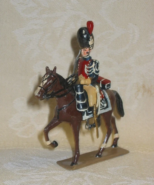 Soldat CBG Mignot Premier Empire – Cavalier Trompette N°77, Plomb 54mm, France