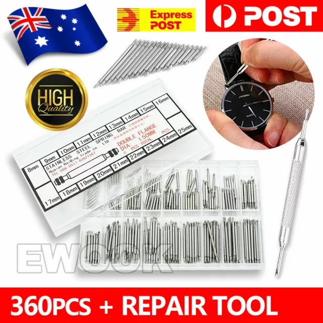 SPRING BAR PINS WATCHMAKERS TOOL Link Remover For Wrist Watch Band Strap Repair