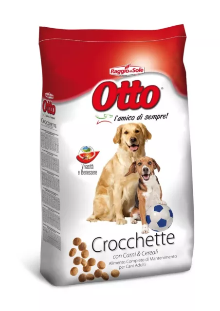 Otto Crocchette Raggio Di Sole 20Kg Cibo Per Cani Adulti Con Carne E Cereali