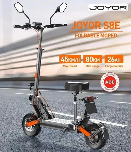 Joyor S8E Scooter électrique 800W moteur 48V 26Ah batterie 10 pouces pneus 45 Km/H vitesse maximale 80Km gamme ein à disque avant et arrière  18
