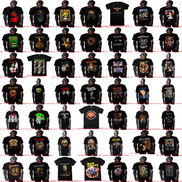 The Best Collection Of Classic Rock #3 Black T Shirts Punk Rock Men's Sizes