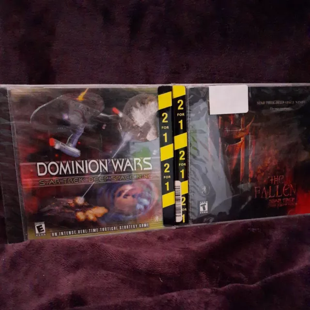 Game Discs Star Trek Deep Space Nine The Fallen & Dominion Wars Sealed 2 Games