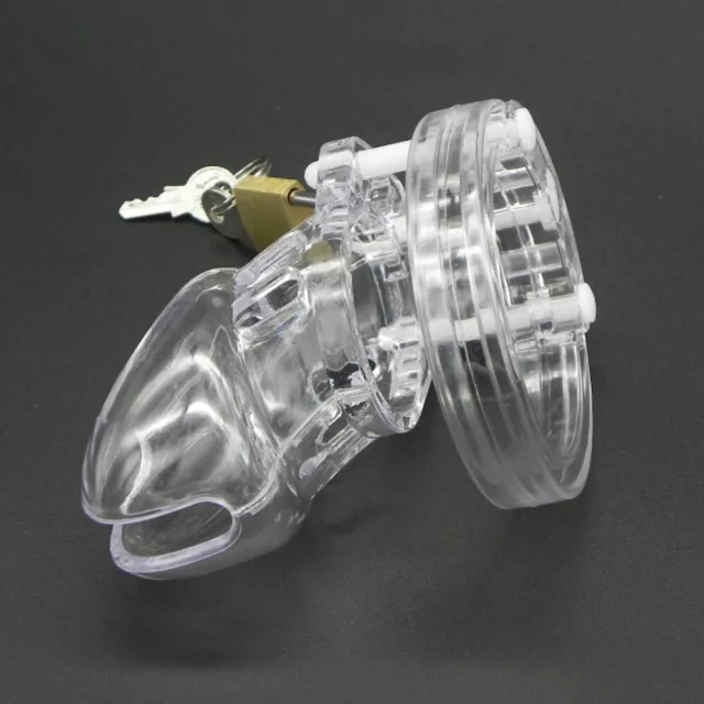 MALE CHASTITY DEVICE Standard Cage for Men Plastic Electric Locking ...