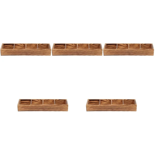 5 pezzi scatola portaoggetti per legno supporto cialde caffè