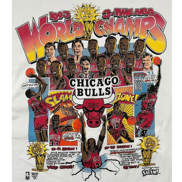 Vintage 1993 NBA All Star Caricature T-Shirt Basketball Jordan Shaq Pippen – For All To Envy