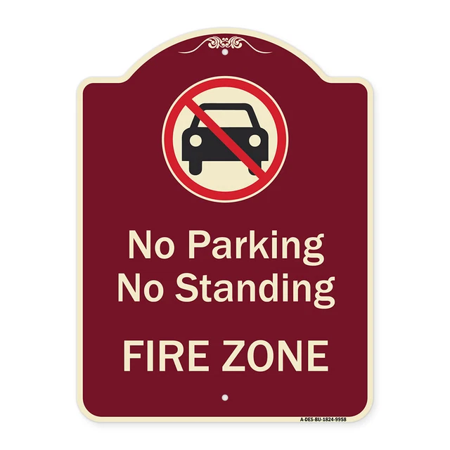Designer Series - No Parking Or Standing Fire Zone With Graphic